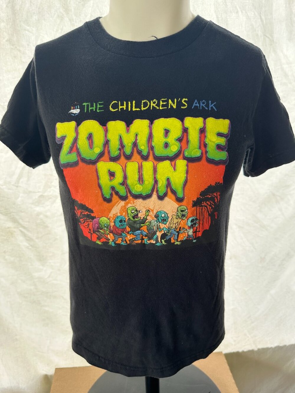 Children's Zombie Run Men's Black T Shirt Size Small American Apparel